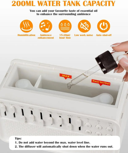 𝐒𝐥𝐞𝐞𝐩𝐬𝐨𝐧𝐝𝐞𝐫 4 in 1 Bluetooth Speaker White Noise Sleep Aid Humidifier